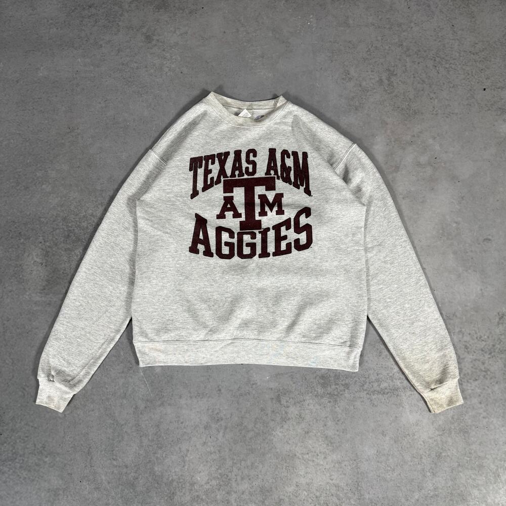 Rivalry Threads Texas A&M Aggies Crewneck Sweatshirt Heather Gray - Size: M
